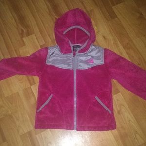 North face hooded fleece girls XS size 6